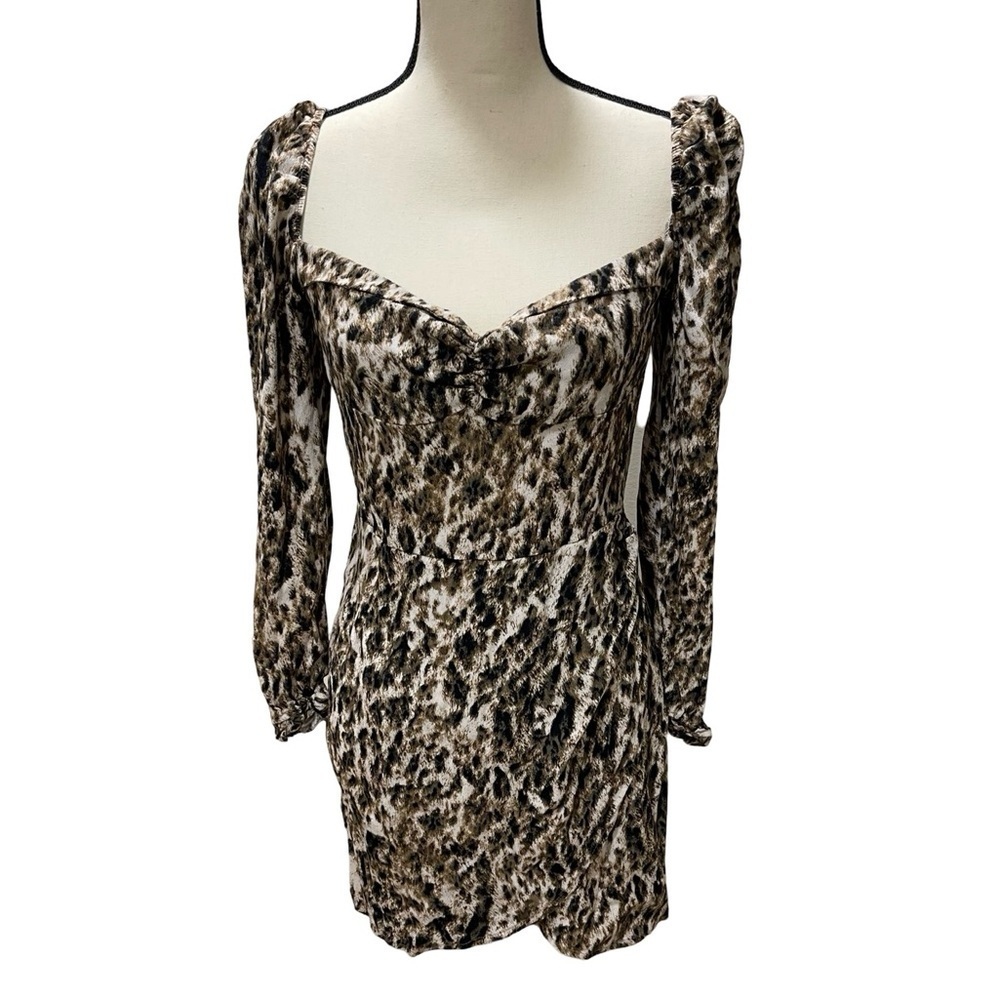 Olivaceous Leopard Print Mini Dress Size Large